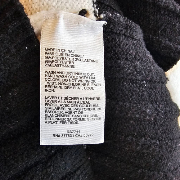 Women's Raffaella Sweater, S/P, Beige & Black - Picture 5 of 7